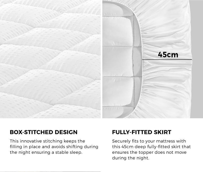 Bedra Mattress Topper Pillowtop Airflow Mesh 5cm King