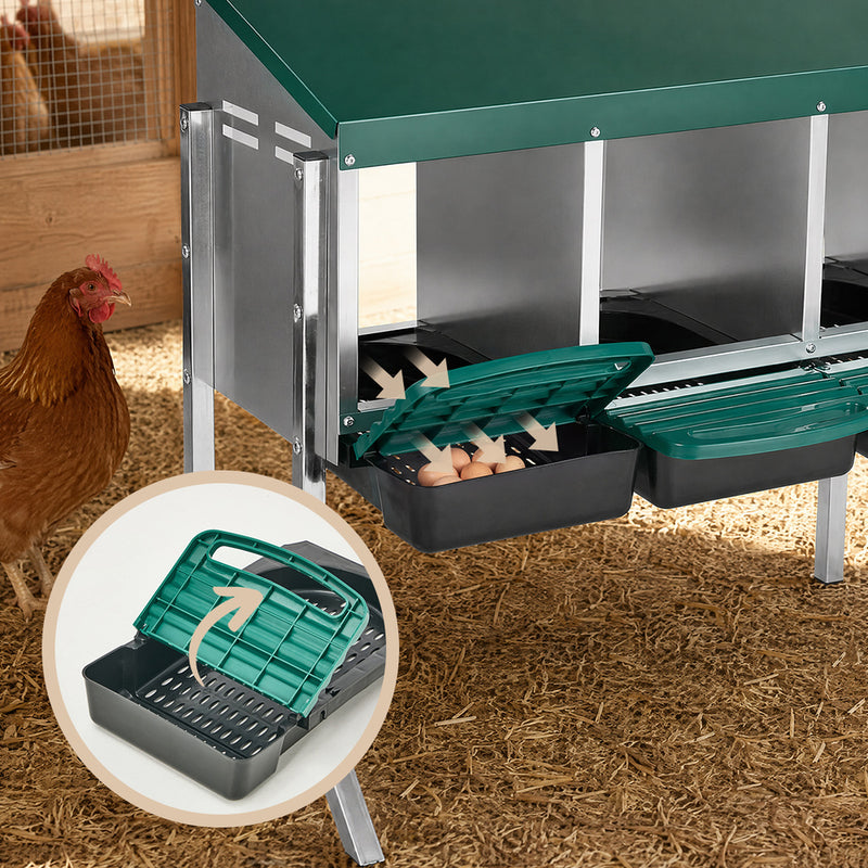Alopet 3 Holes Chicken Nesting Box Hen Chook with Stand
