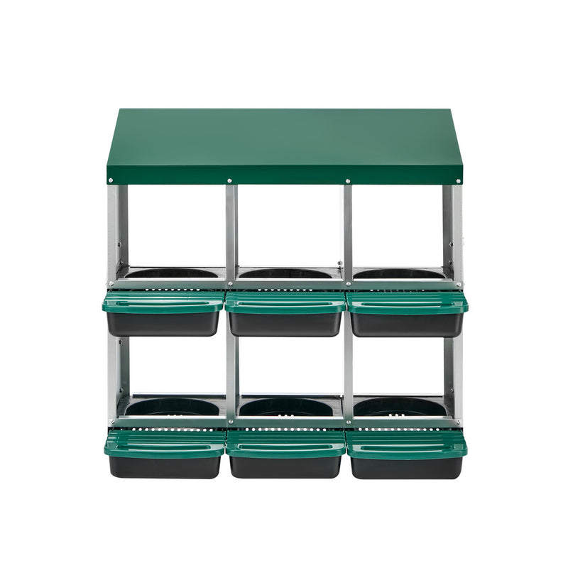Alopet 6 Holes Chicken Nesting Box Hen Chook Laying Boxes