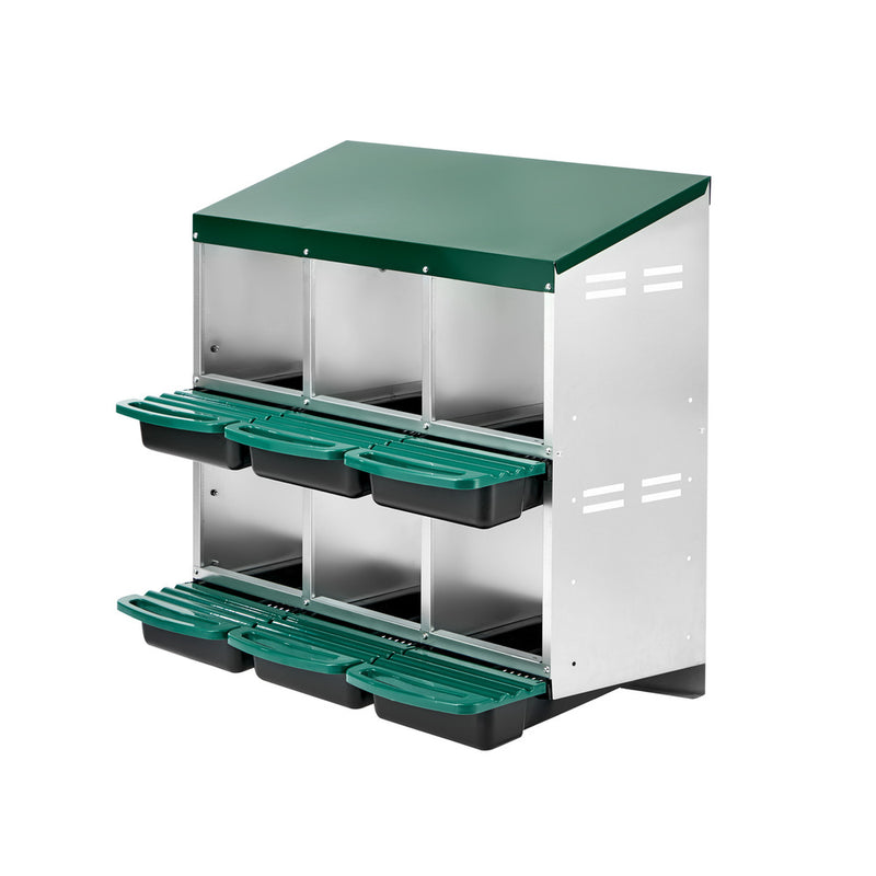 Alopet 6 Holes Chicken Nesting Box Hen Chook Laying Boxes