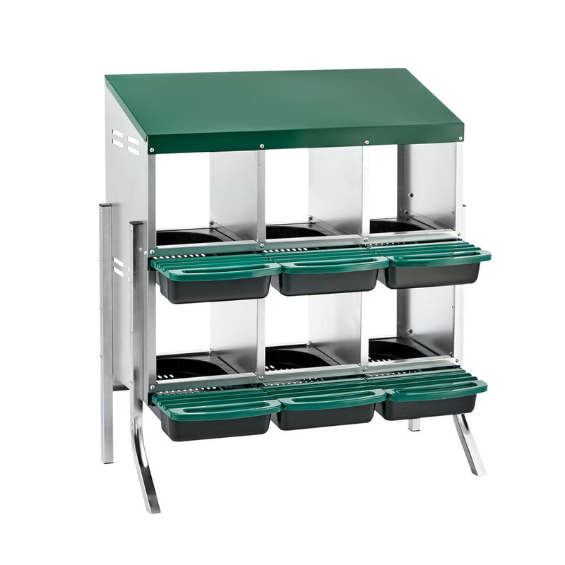 Alopet 6 Holes Chicken Nesting Box Hen Chook with Stand