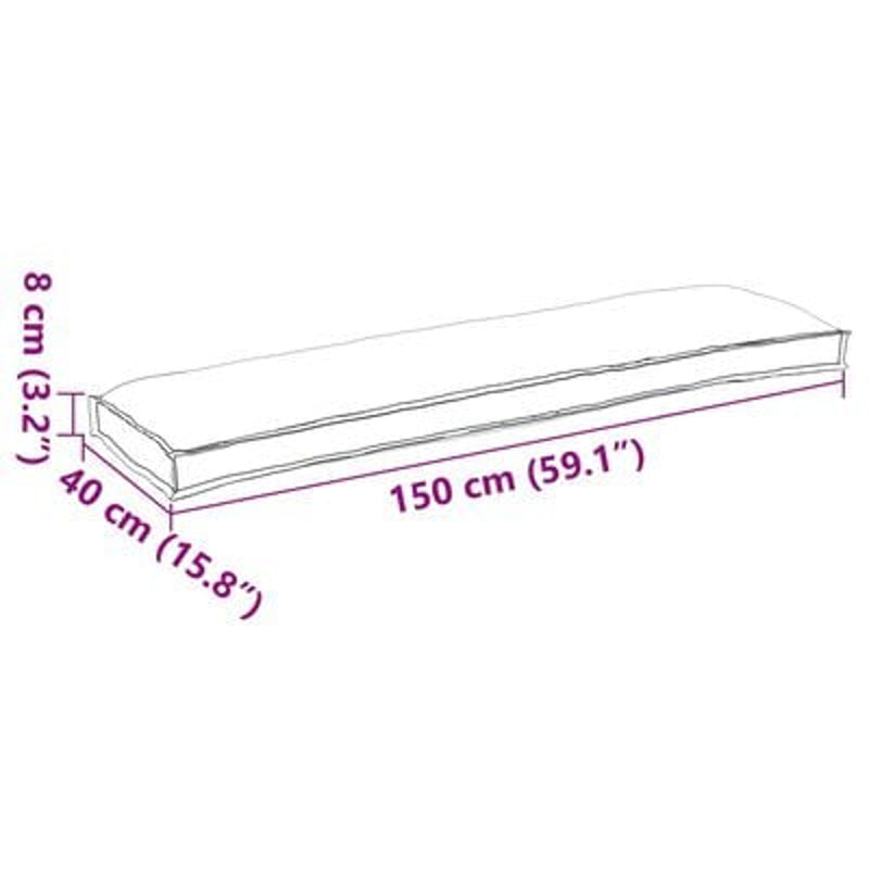 vidaXL Cushion Anthracite 150 x 40 x 8 cm Oxford Fabric