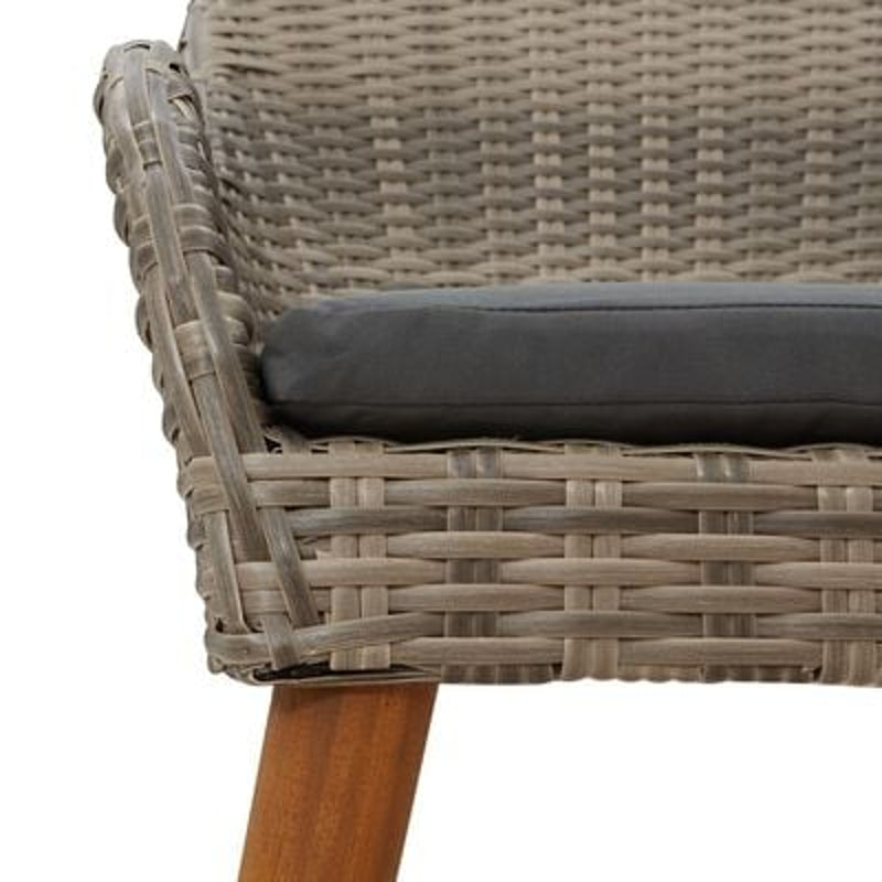 vidaXL Garden Chair 2 pcs Black 62.5 x 55 x 82 cm Poly Rattan