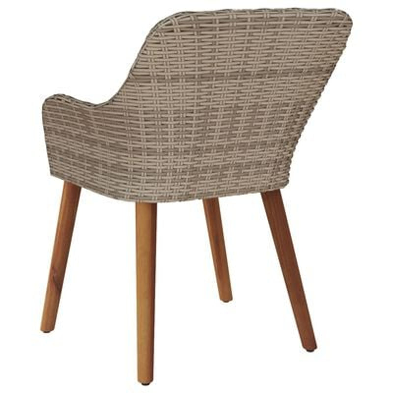 vidaXL Garden Chair 2 pcs Black 62.5 x 55 x 82 cm Poly Rattan