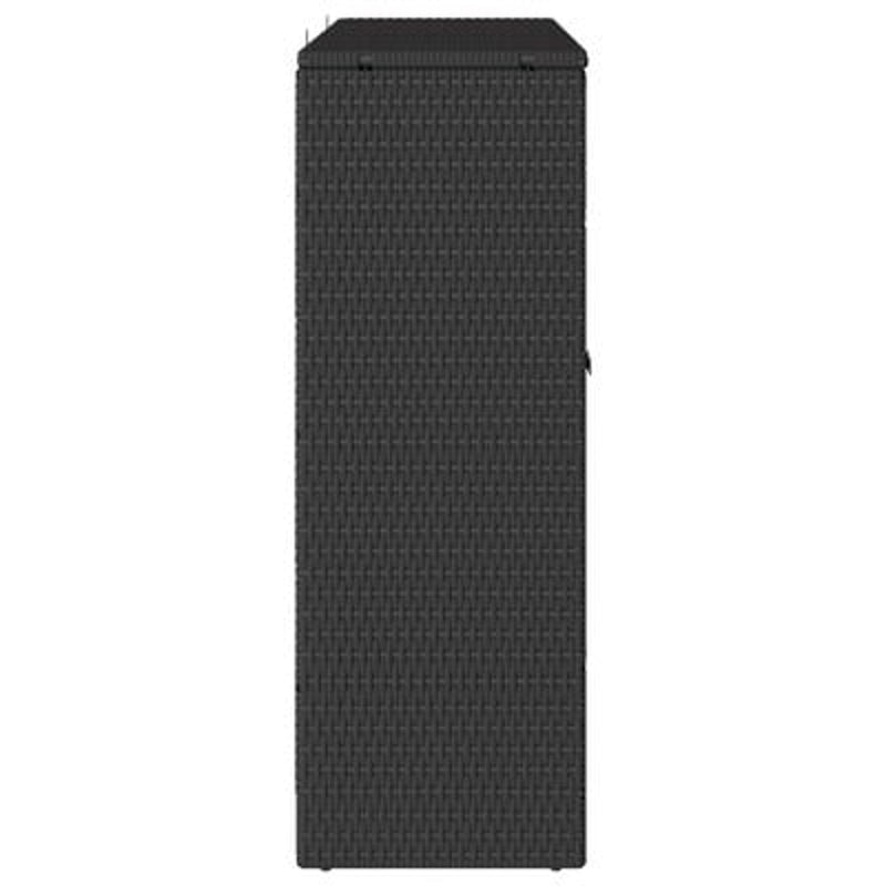 vidaXL Storage Cabinet with Shelf Black 100 x 36 x 102 cm Rattan