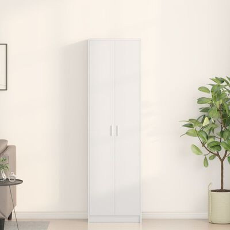 vidaXL Wardrobe with Shelf White 55 x 25 x 189 cm Engineered Wood