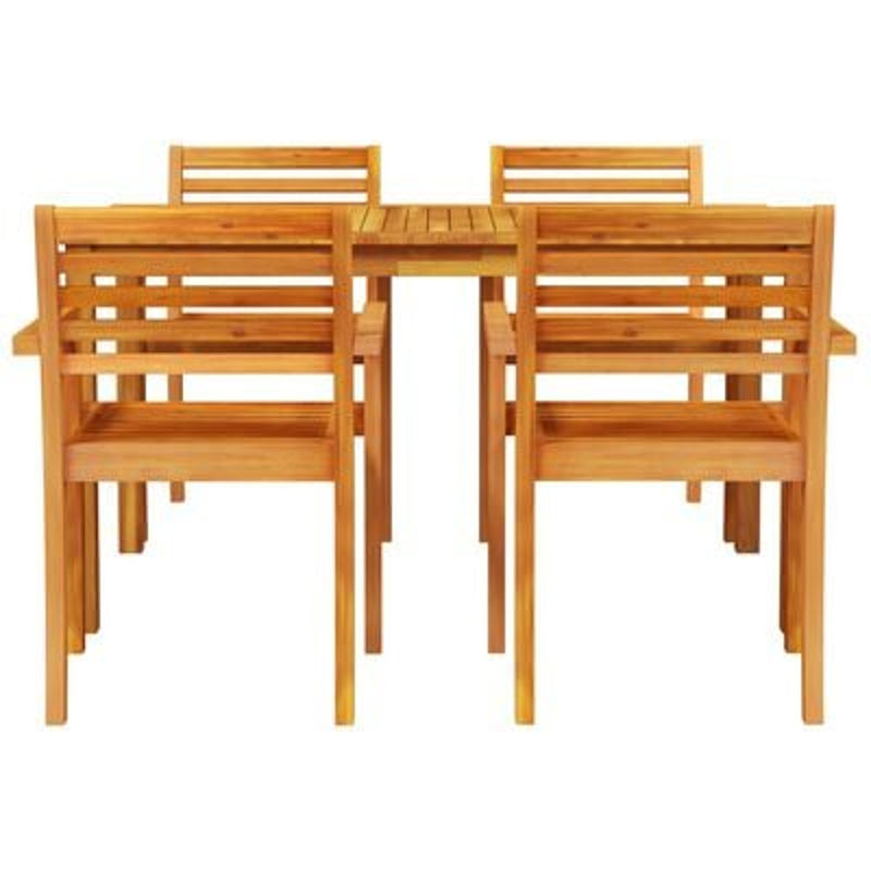 vidaXL Garden Dining Set 7 pcs Brown Solid Acacia Wood