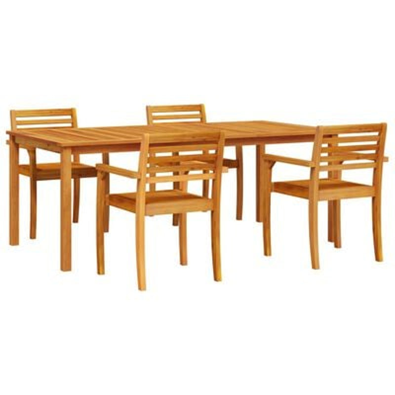 vidaXL Garden Dining Set 9 pcs Brown Solid Acacia Wood