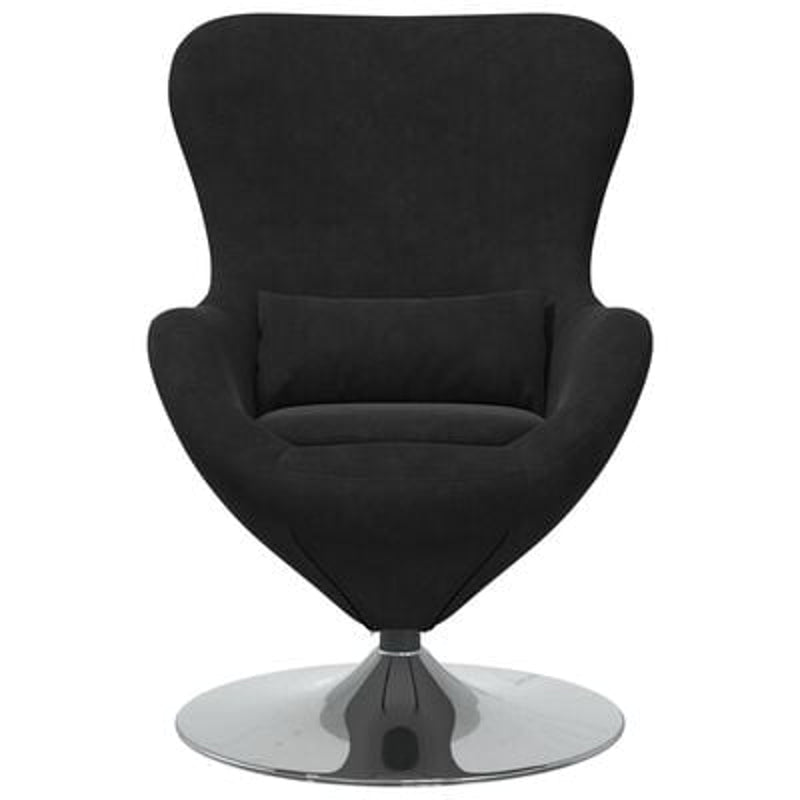vidaXL Egg Chair Black 63 x 73 x 90 cm Velvet