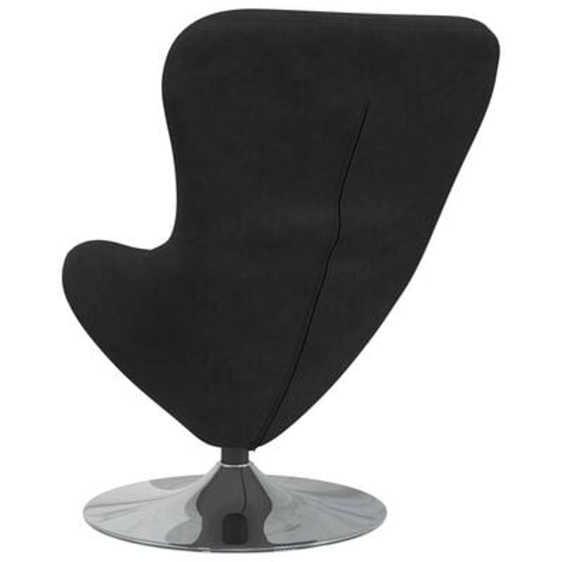 vidaXL Egg Chair Black 63 x 73 x 90 cm Velvet