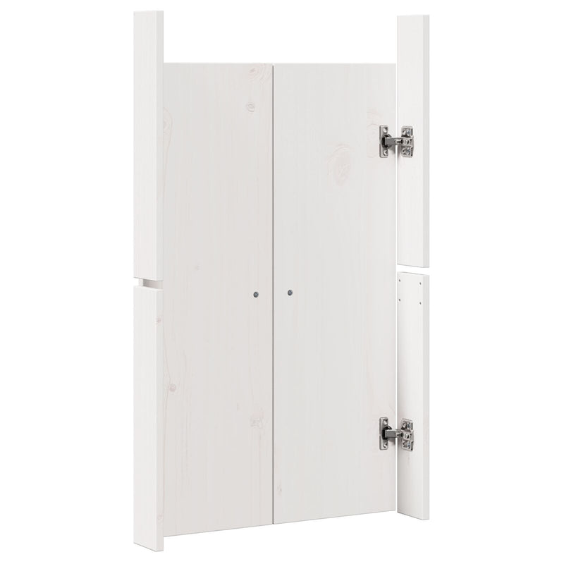 vidaXL Kitchen Door 2 pcs White 50 x 9 x 82 cm Solid Pine wood