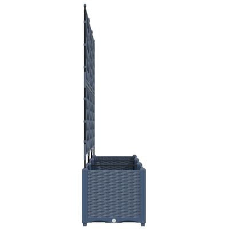 vidaXL Garden Planter 3 pcs Grey 120 x 40 x 143 cm Steel