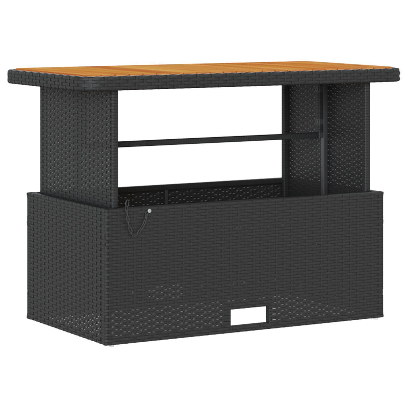 vidaXL Garden Dining Set Black Poly Rattan