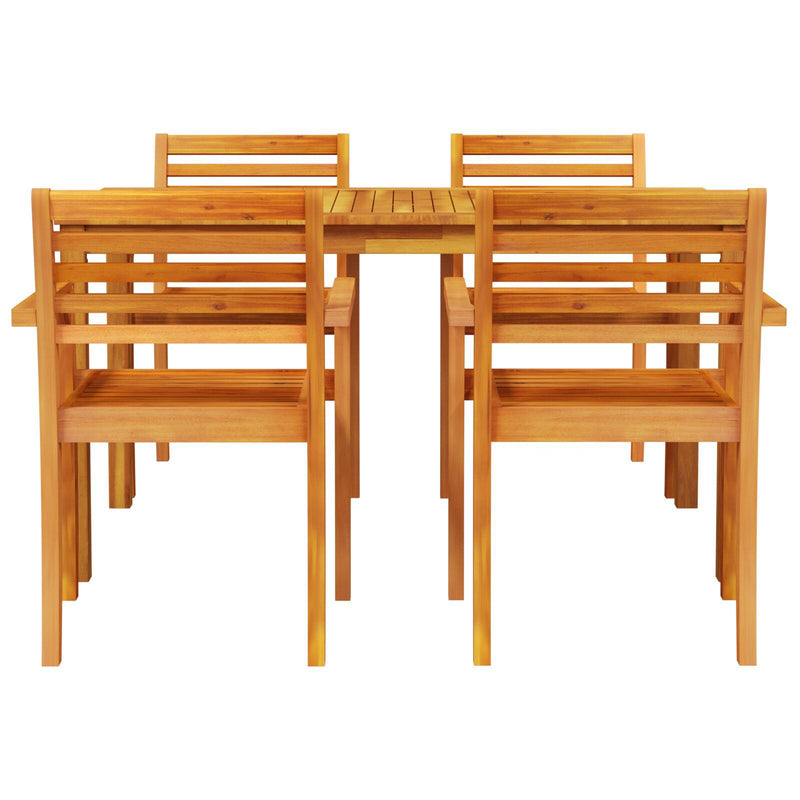 vidaXL Garden Dining Set 5 pcs Brown Solid acacia wood