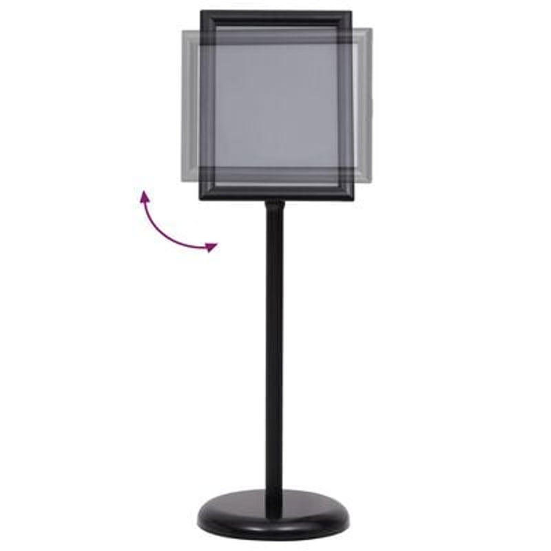 vidaXL Poster Stands 2 pcs Black 32.7 x 24 x 108 cm Aluminium