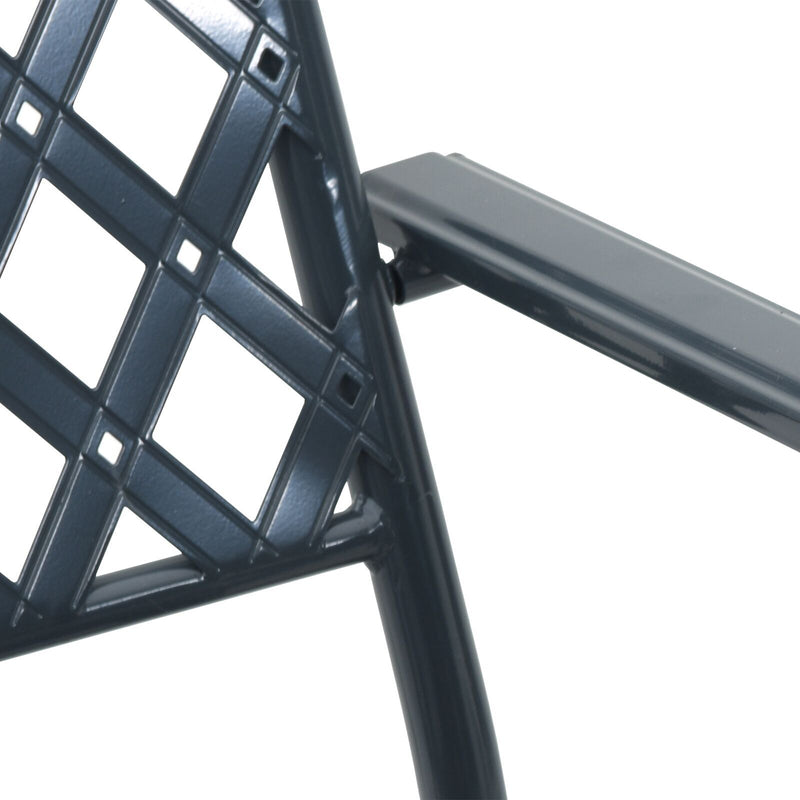 vidaXL Garden Chair 4 pcs Anthracite 56 x 65 x 89 cm Steel