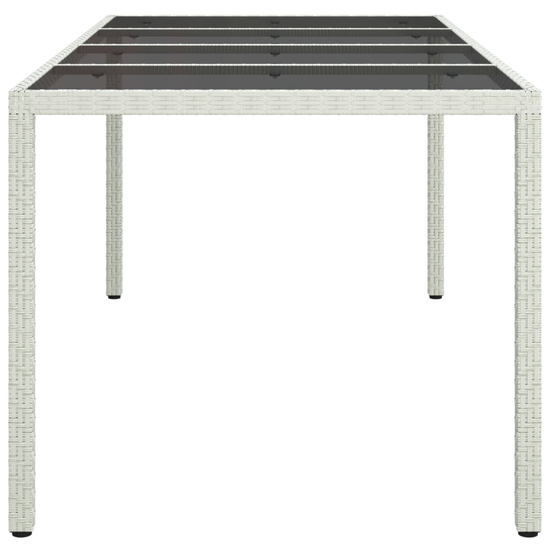vidaXL Garden Dining Table White 190 x 90 x 75 cm Poly rattan