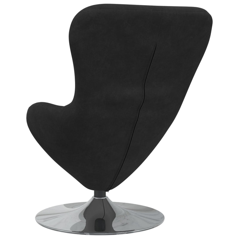 vidaXL Egg Chair Black 63 x 73 x 90 cm Velvet
