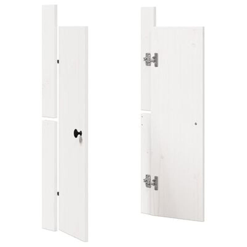 vidaXL Kitchen Door 2 pcs White 50 x 9 x 82 cm Solid Pine wood