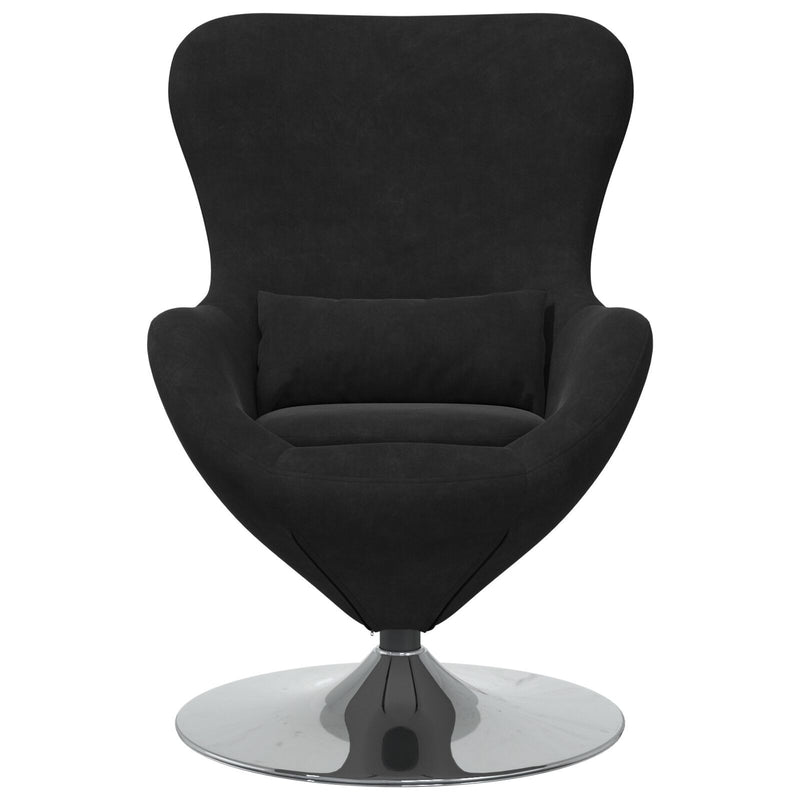 vidaXL Egg Chair Black 63 x 73 x 90 cm Velvet
