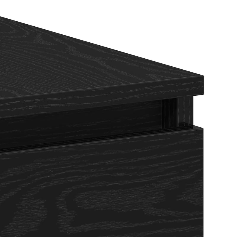 vidaXL Desk Black oak 140 x 50 x 76 cm Engineered wood