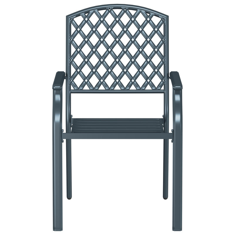 vidaXL Garden Chair 4 pcs Anthracite 56 x 65 x 89 cm Steel