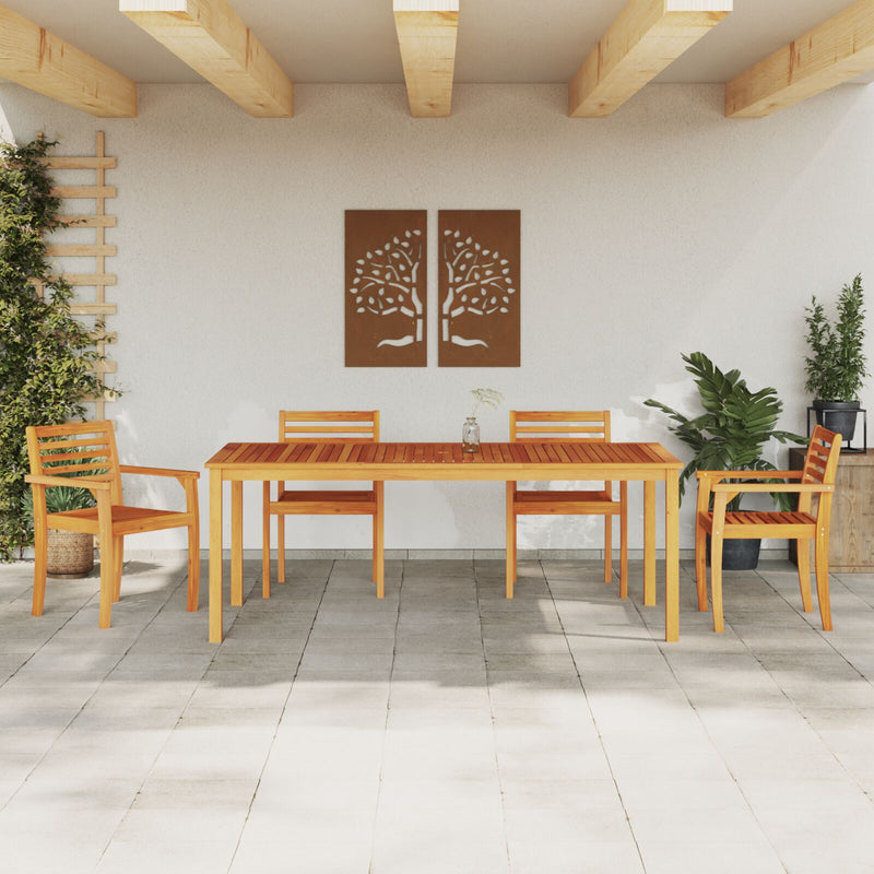 vidaXL Garden Dining Set 9 pcs Brown Solid Acacia Wood