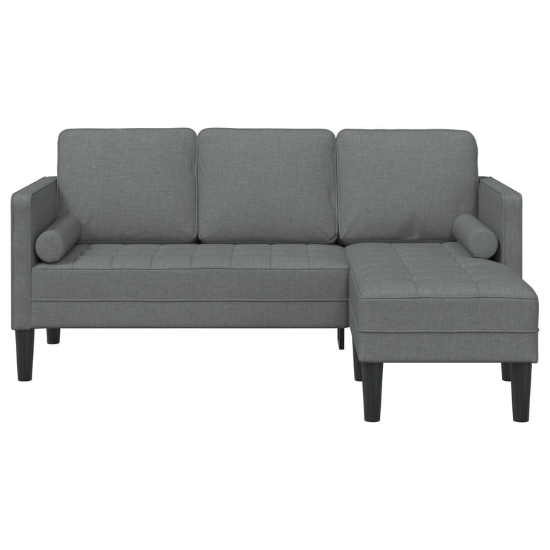 vidaXL Sofa Set with Cushion Dark Grey 173 x 131 x 67 cm Polyester