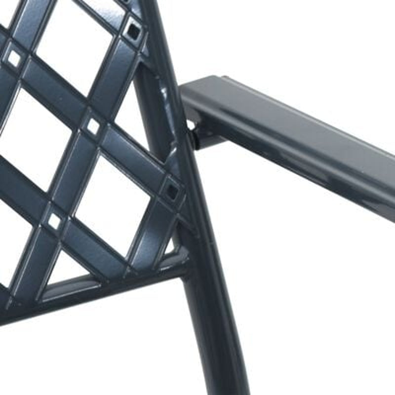 vidaXL Garden Chair 4 pcs Anthracite 56 x 65 x 89 cm Steel