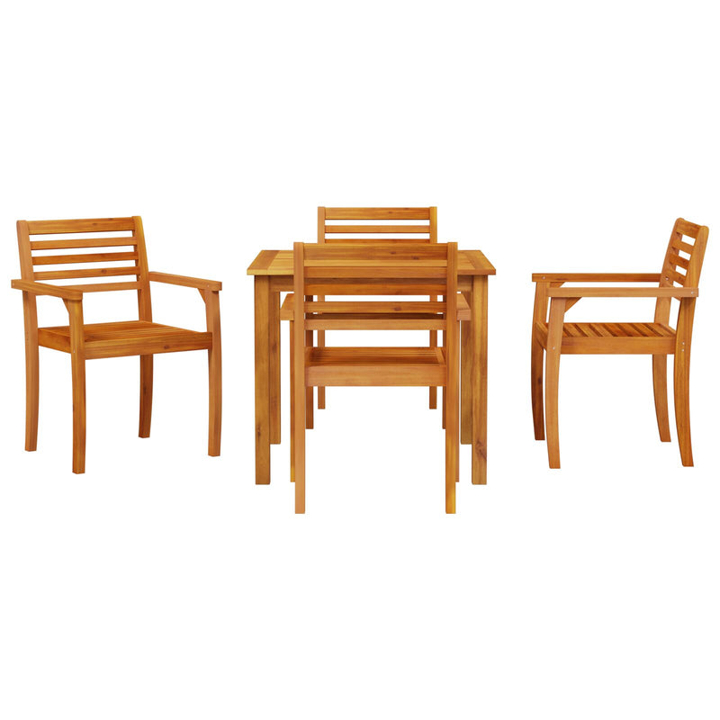 vidaXL Garden Dining Set 5 pcs Brown Solid Acacia Wood