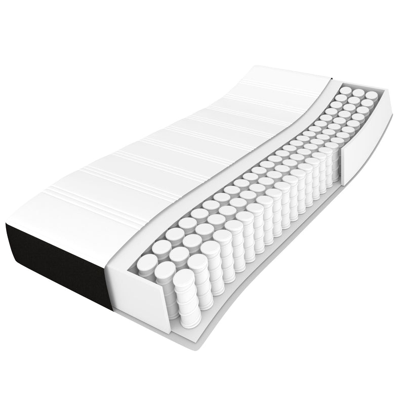 vidaXL Pocket Spring Bed Mattress Black 137x190x20 cm Fabric