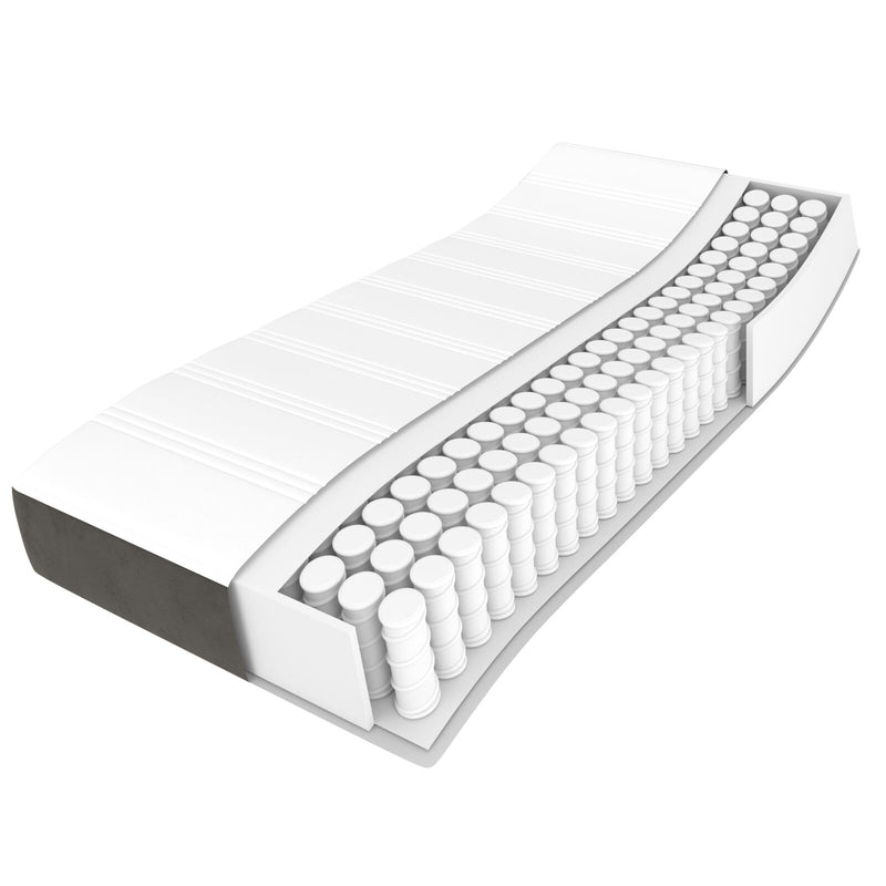 vidaXL Pocket Spring Bed Mattress Dark Grey 152x203x20 cm Queen Velvet