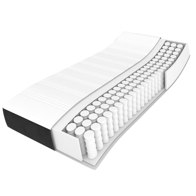 vidaXL Pocket Spring Bed Mattress Black 137x190x20 cm Velvet