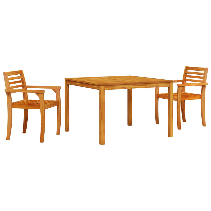 vidaXL Garden Dining Set 3 pcs Brown Solid acacia wood
