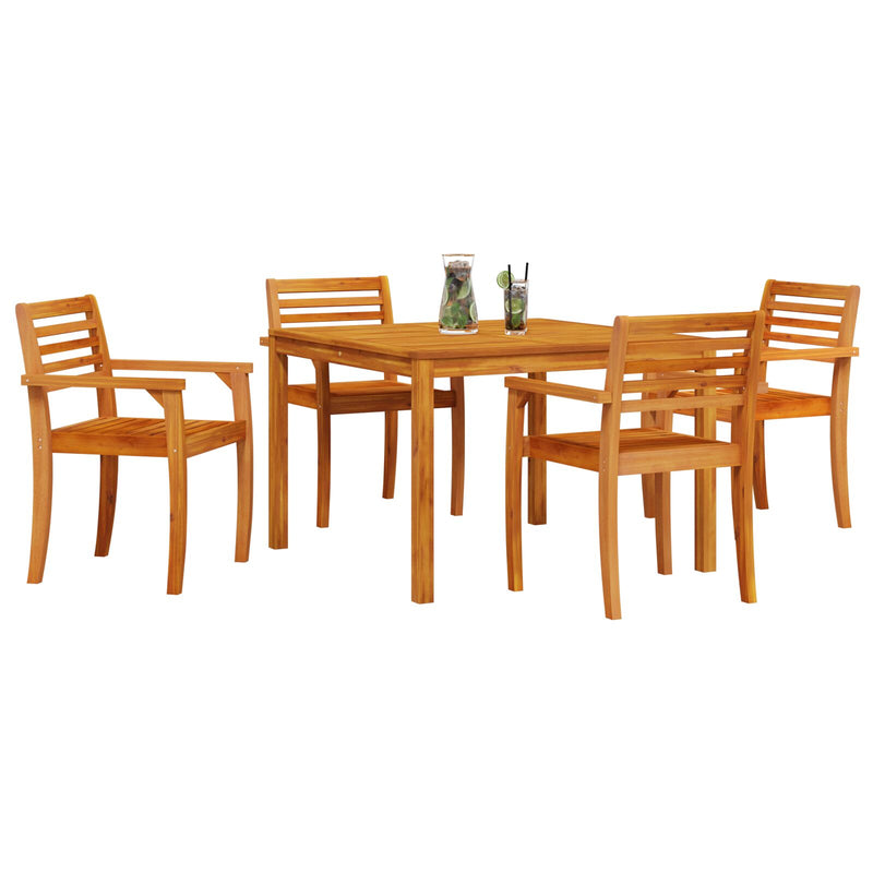 vidaXL Garden Dining Set 5 pcs Brown Solid acacia wood