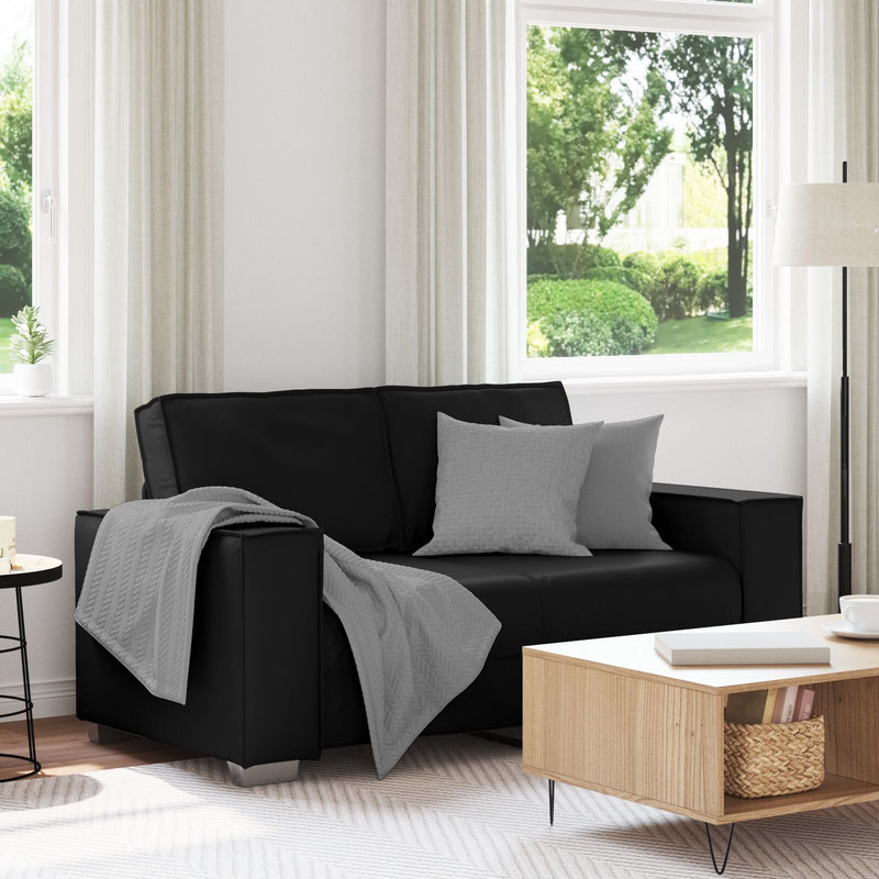 vidaXL Sofa Black 160 x 78 x 84 cm Fabric