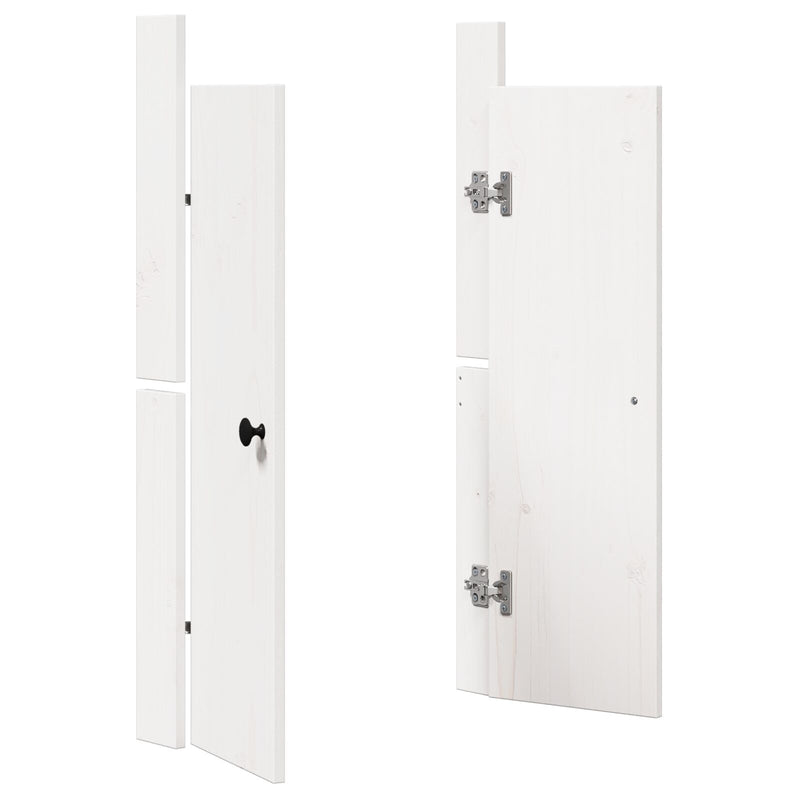 vidaXL Kitchen Door 2 pcs White 50 x 9 x 82 cm Solid Pine wood