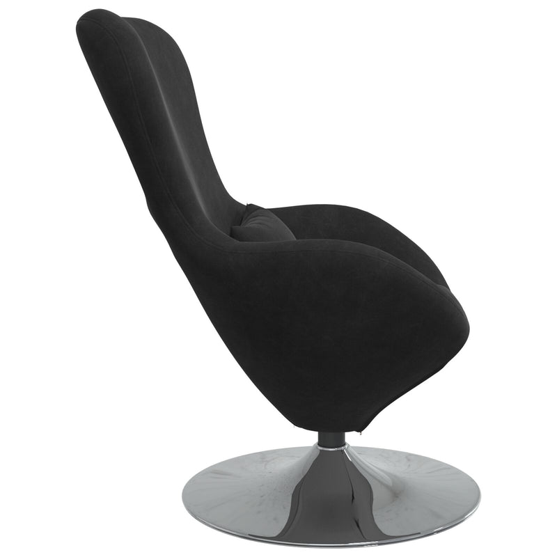 vidaXL Egg Chair Black 63 x 73 x 90 cm Velvet