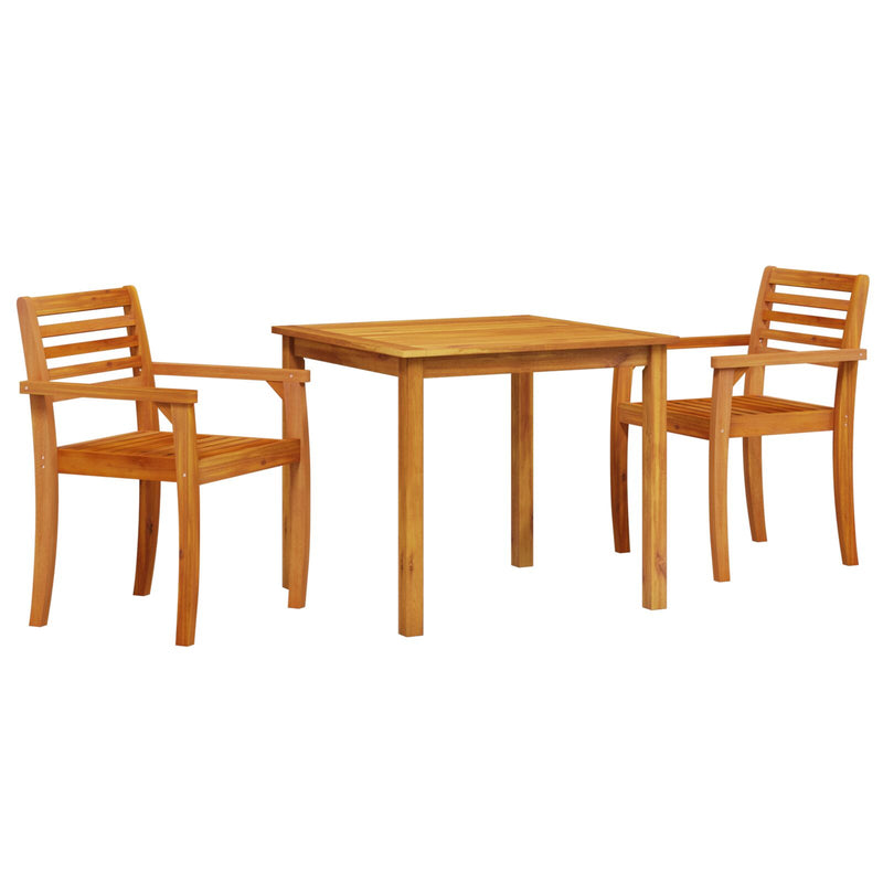 vidaXL Garden Dining Set 3 pcs Brown Solid Acacia Wood