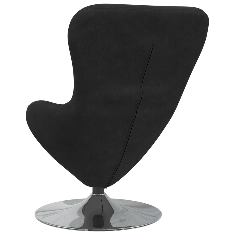 vidaXL Egg Chair Black 63 x 73 x 90 cm Velvet