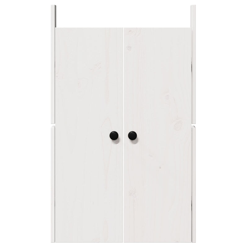 vidaXL Kitchen Door 2 pcs White 50 x 9 x 82 cm Solid Pine wood