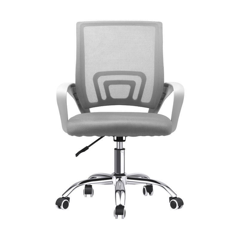 Oikiture Mesh Office Chair Foam Seat White