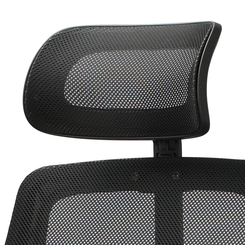 Oikiture Office Chair with Mesh Headrest Backrest Black
