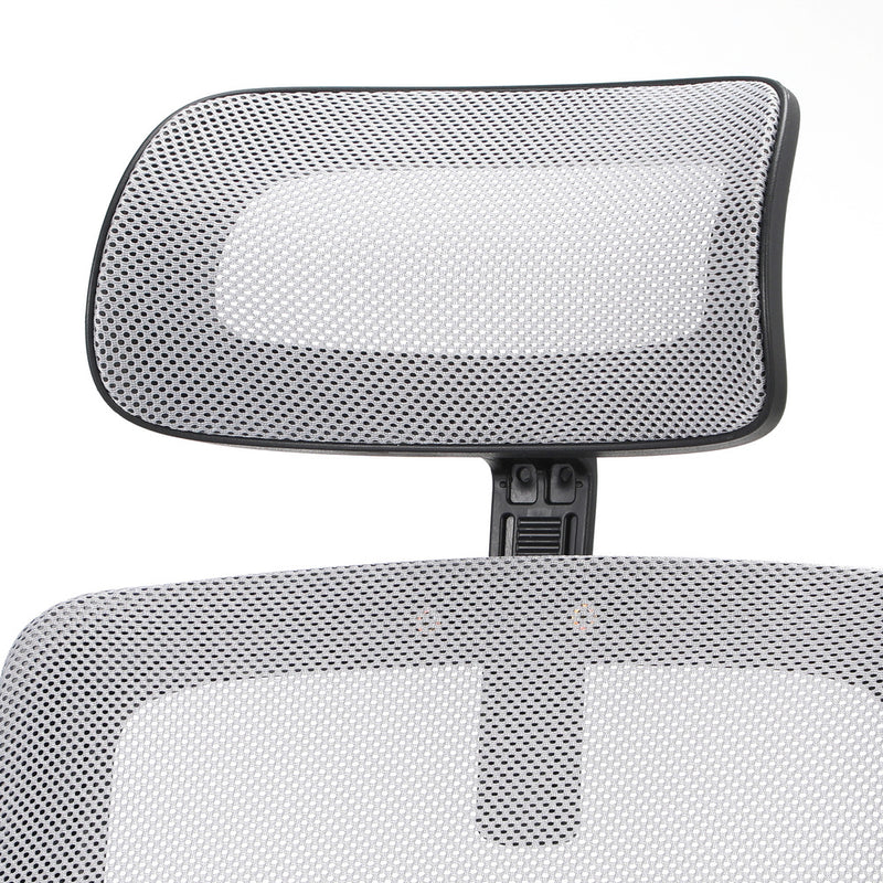 Oikiture Mesh Office Chair Fabric Seat Black&Grey