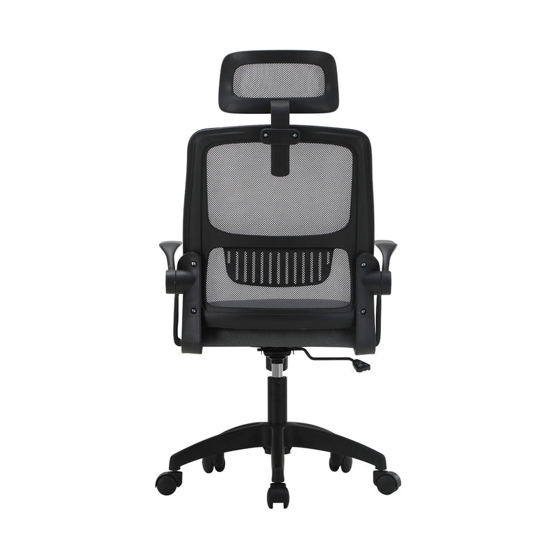 Oikiture Ergonomic Office Chair Back Support Dark Grey&Black