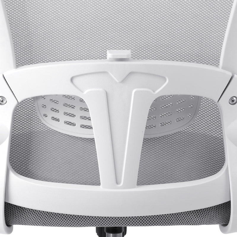 Oikiture Office Chair with Mesh Fabric Seat White