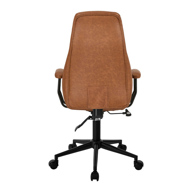 Oikiture Office Chair High Back Swivel Gaming Computer Chairs Brown