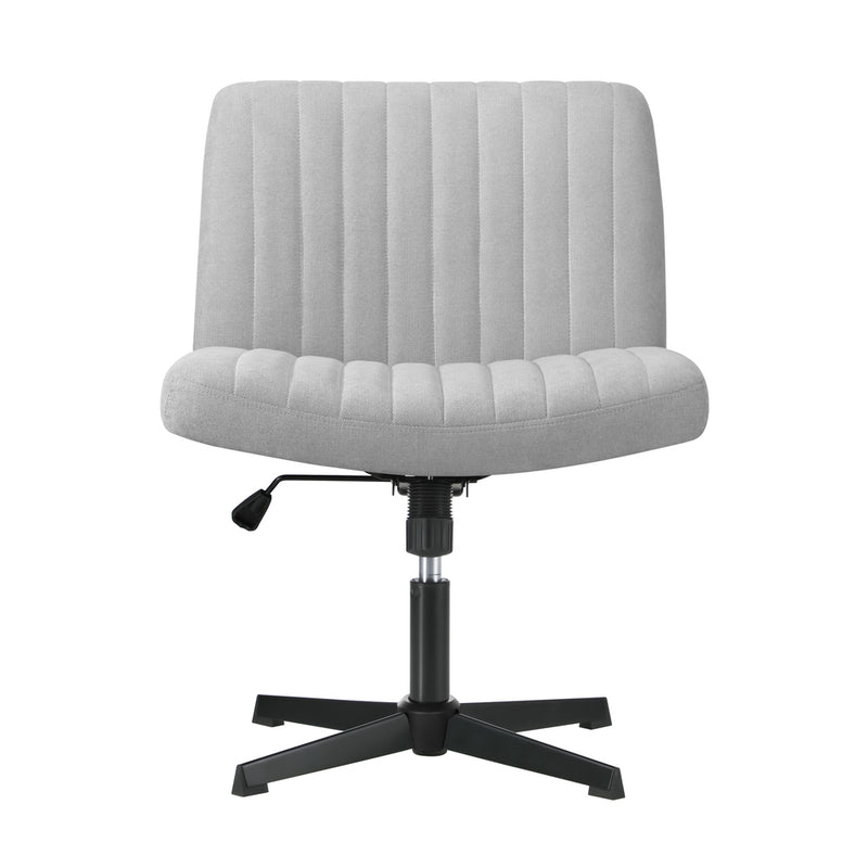 Oikiture Mid Back Armless Office Chair Adjustable Wide Seat Grey