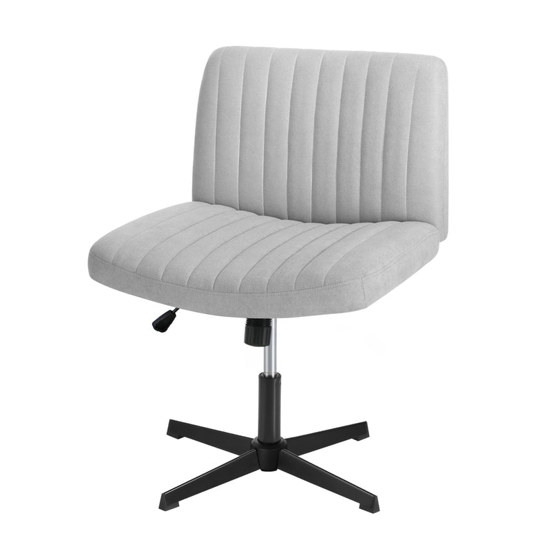 Oikiture Mid Back Armless Office Chair Adjustable Wide Seat Grey