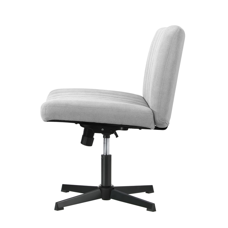 Oikiture Mid Back Armless Office Chair Adjustable Wide Seat Grey
